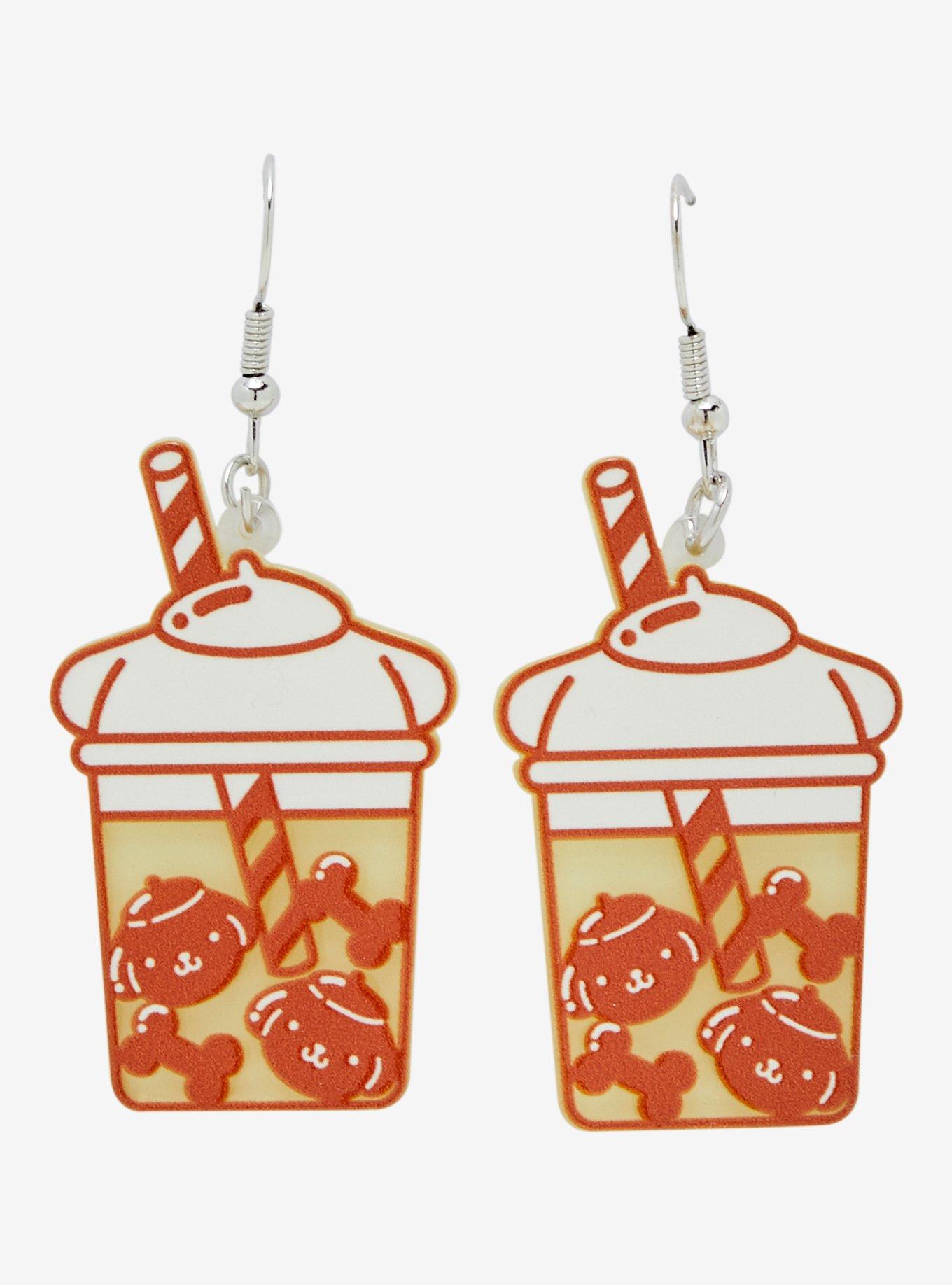 Sanrio Pompompurin Boba Earrings — BoxLunch Exclusive, , alternate