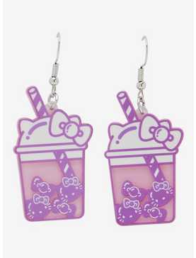 Sanrio Hello Kitty and Friends Hello Kitty Boba Cup Earrings - BoxLunch Exclusive, , hi-res