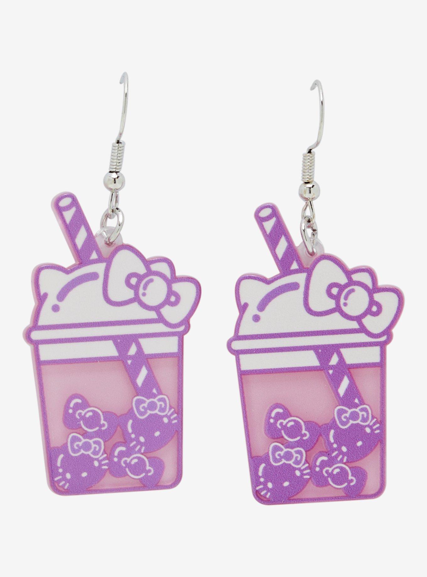 Sanrio Hello Kitty and Friends Hello Kitty Boba Cup Earrings - BoxLunch Exclusive, , alternate