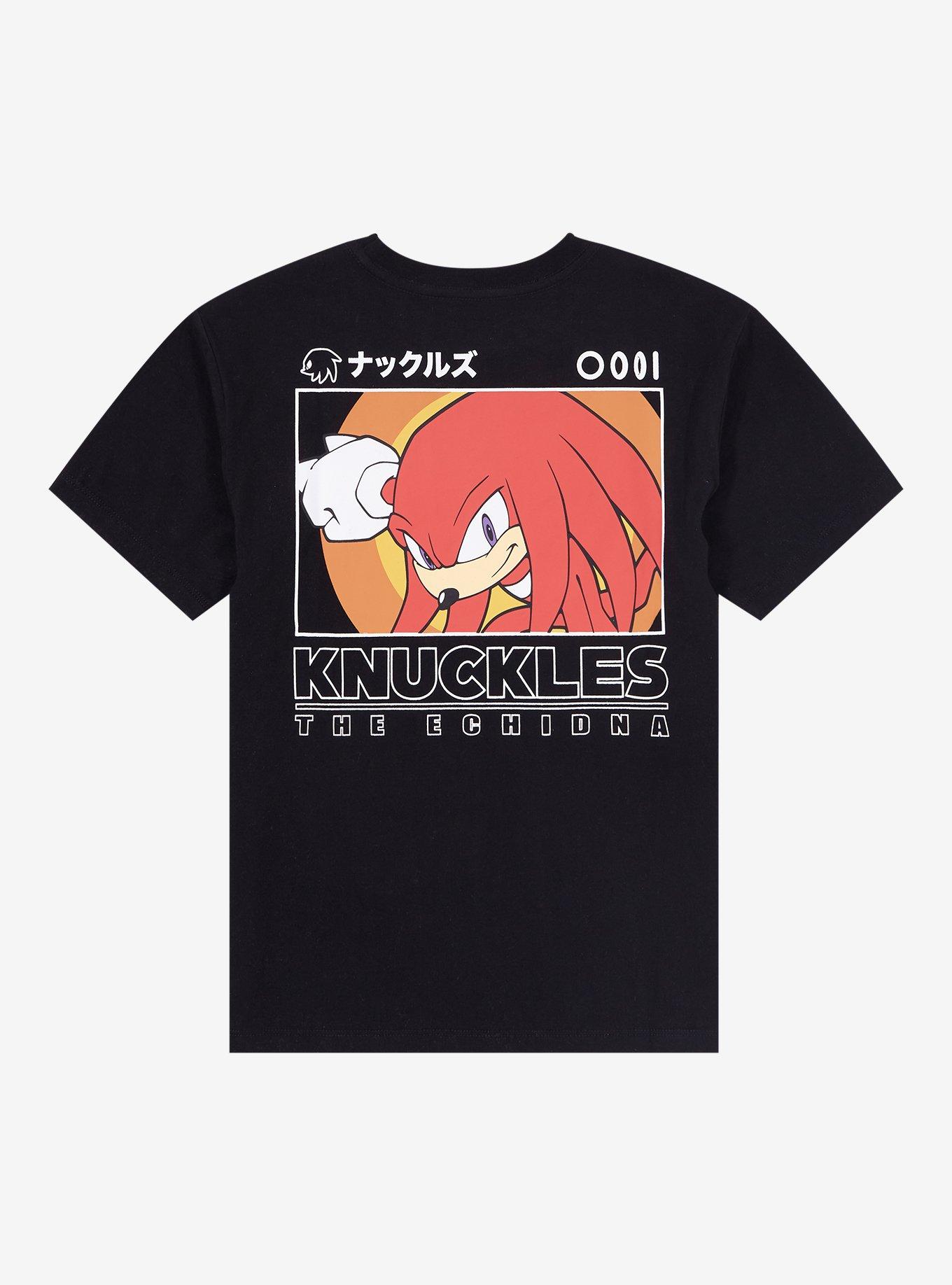 Sonic the Hedgehog Knuckles Youth Graphic T-Shirt &mdash; BoxLunch Exclusive, BLACK, alternate