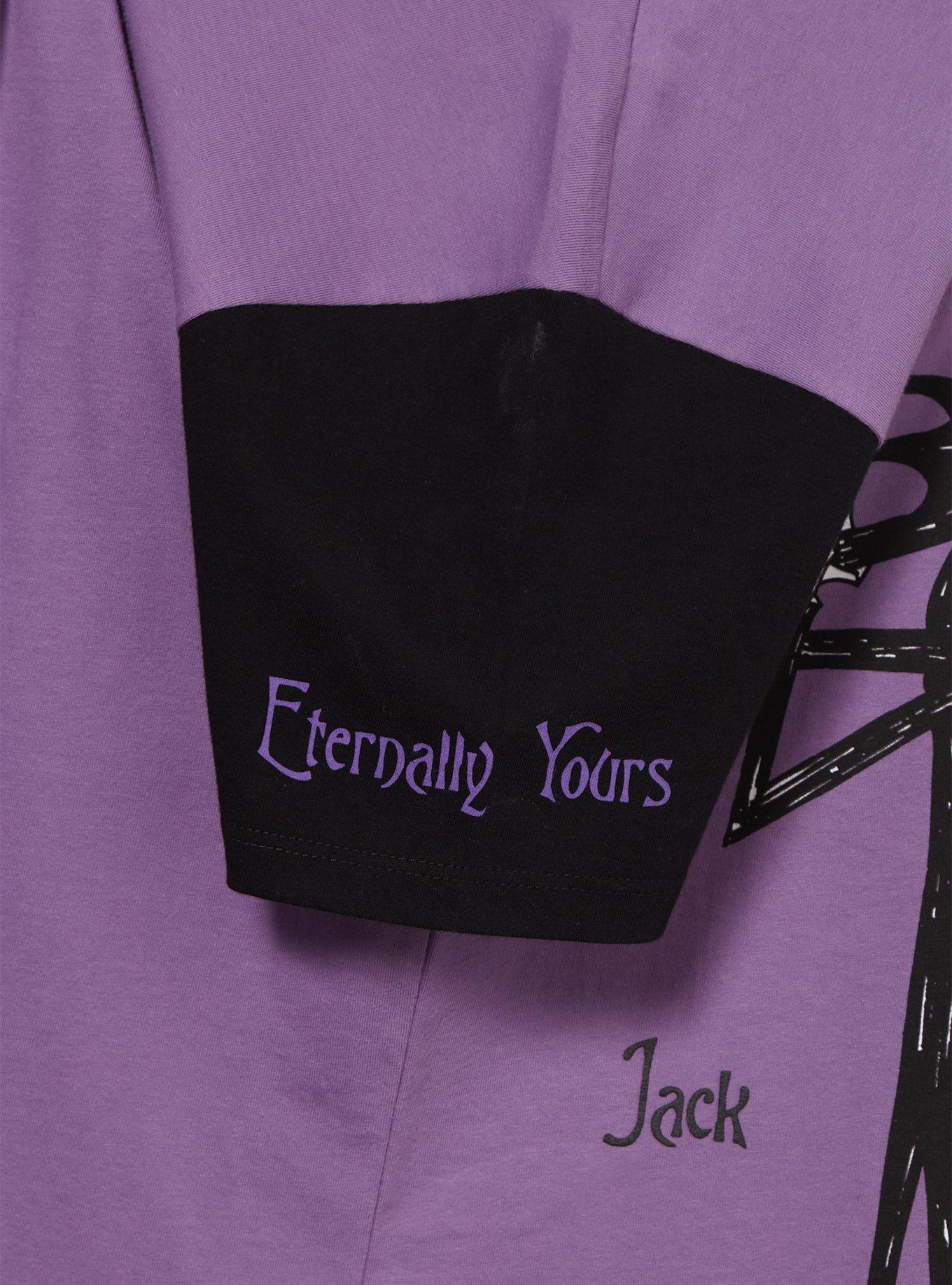 Disney The Nightmare Before Christmas Jack & Sally Eternally Yours Youth T-Shirt, PURPLE  BLACK, alternate
