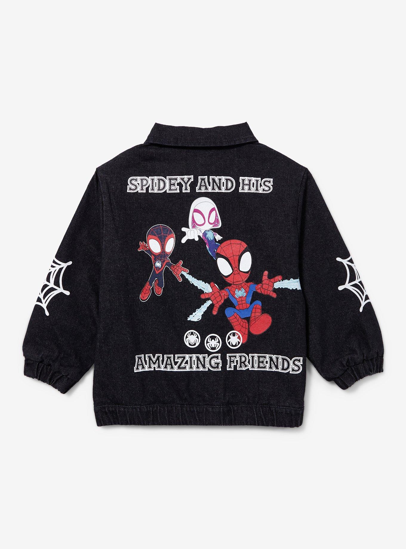 Marvel Spidey and His Amazing Friends Ghost-Spider Toddler Denim Jacket - BoxLunch Exclusive, MULTI, alternate