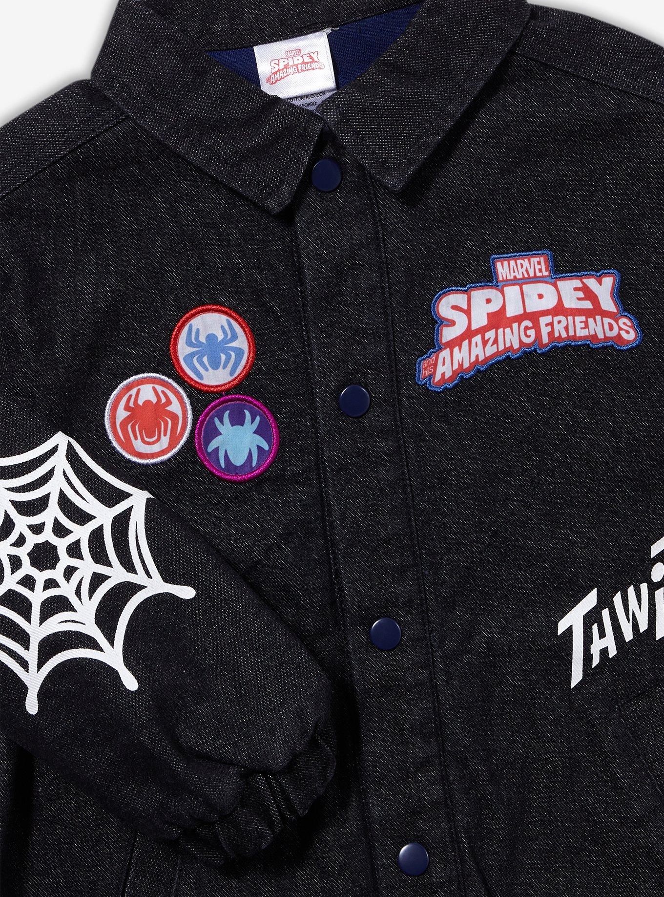 Marvel Spidey and His Amazing Friends Ghost-Spider Toddler Denim Jacket - BoxLunch Exclusive, MULTI, alternate