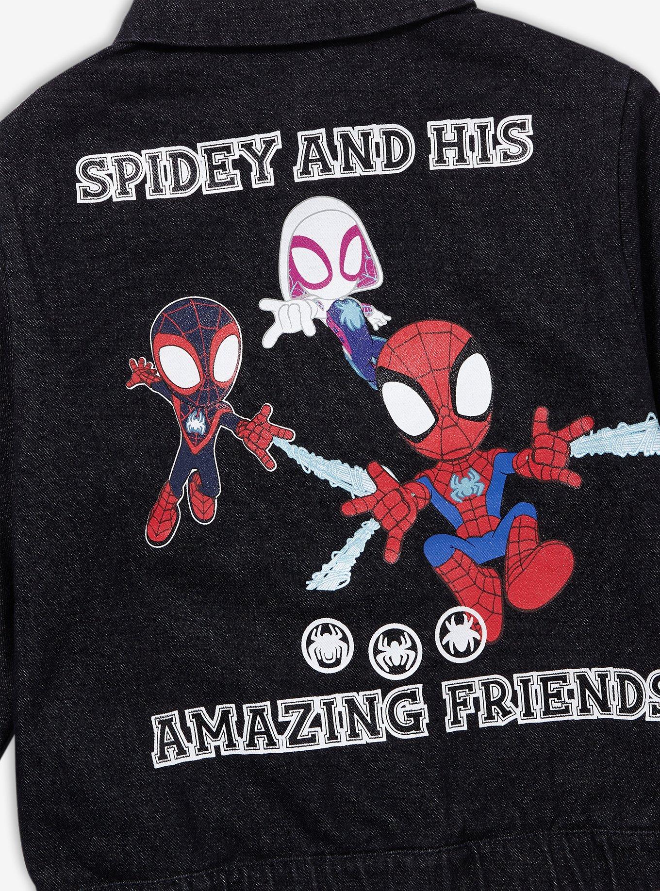 Marvel Spidey and His Amazing Friends Ghost-Spider Toddler Denim Jacket - BoxLunch Exclusive, MULTI, alternate