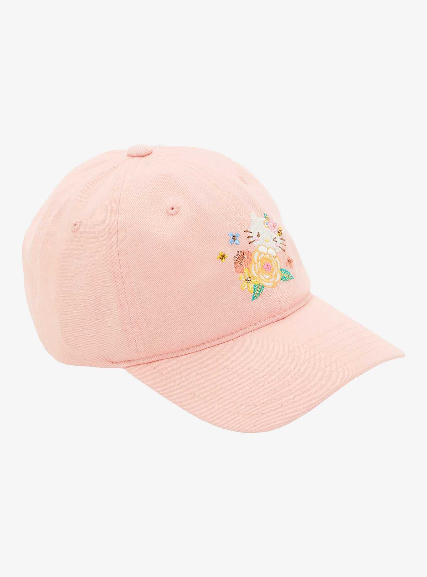 Sanrio Hello Kitty Floral Pink Ball Cap - BoxLunch Exclusive, , hi-res