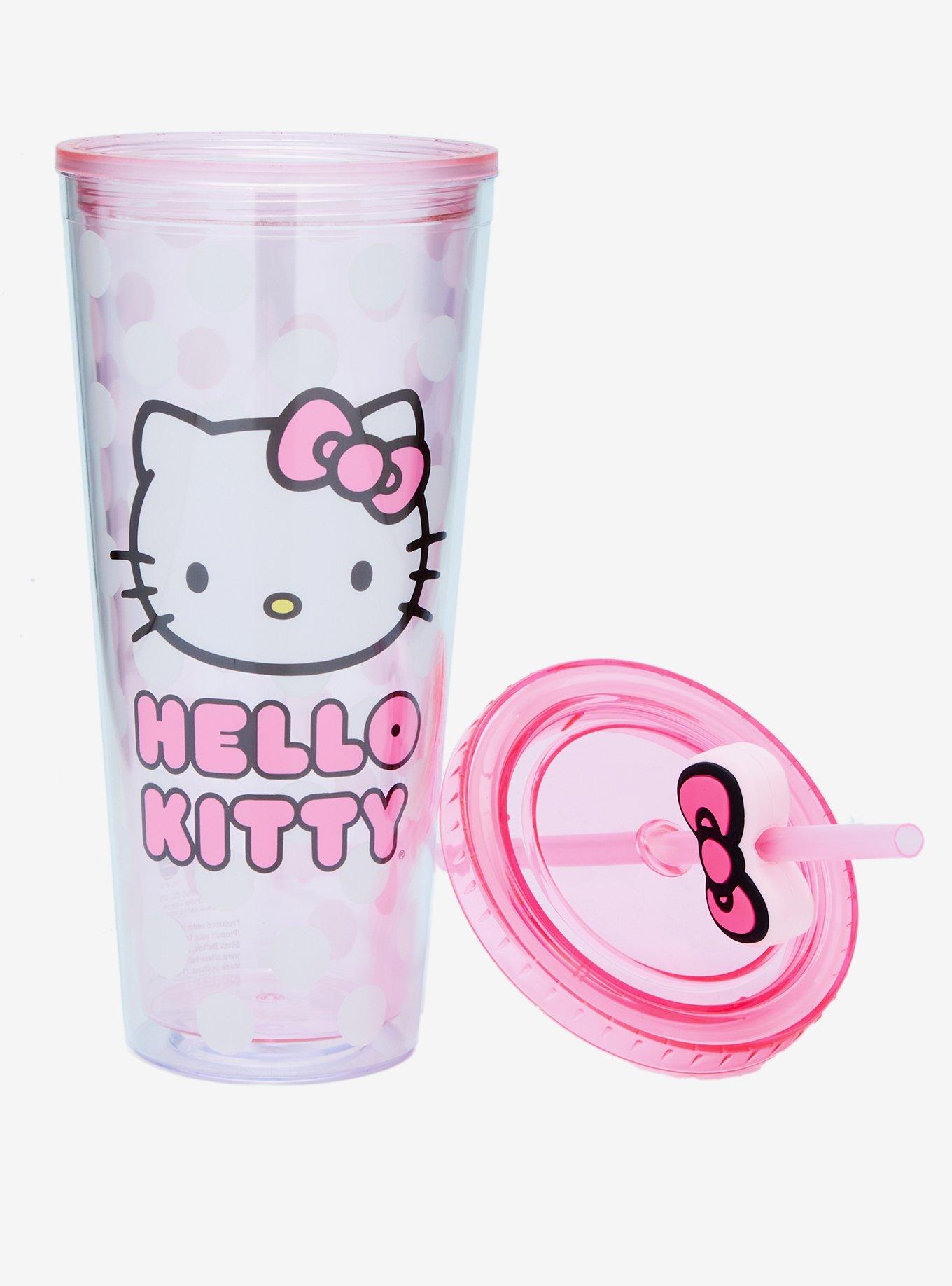 Sanrio Hello Kitty Polka Dot Carnival Cup with Straw Charm, , alternate