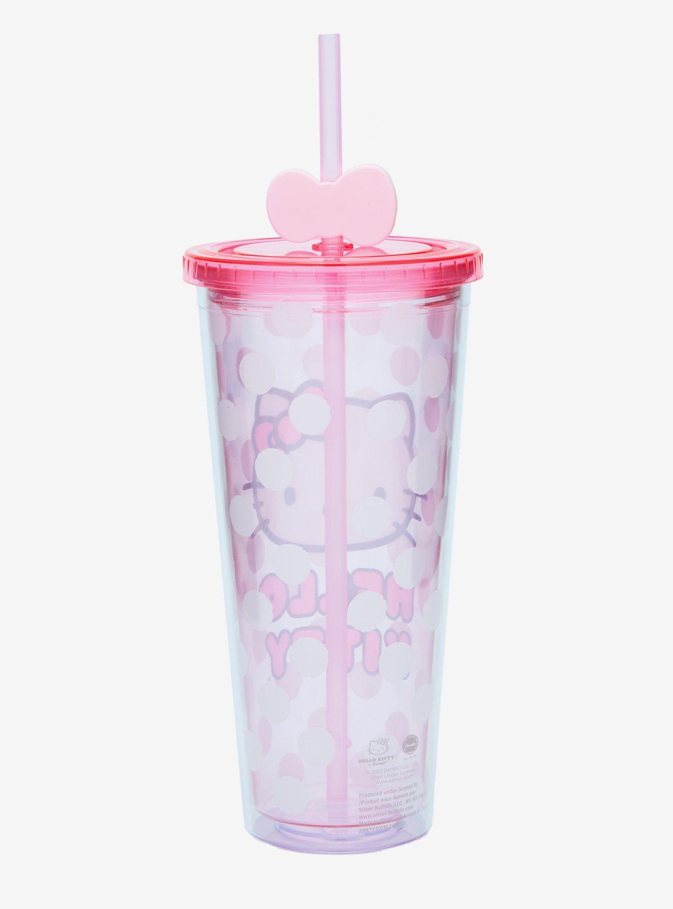 Sanrio Hello Kitty Polka Dot Carnival Cup with Straw Charm, , alternate