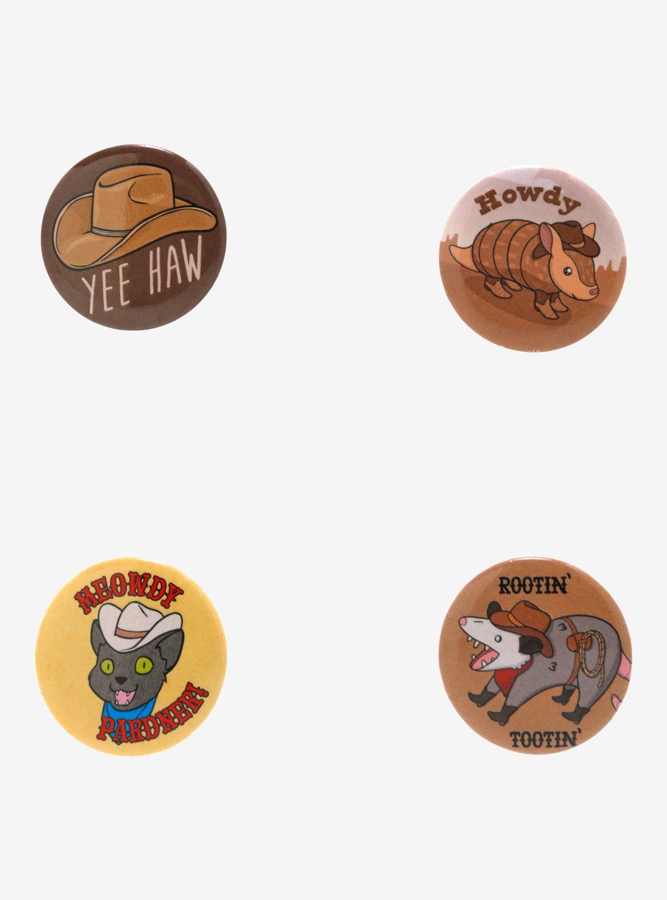 Cowbody Up Western Animals Button Set, , alternate