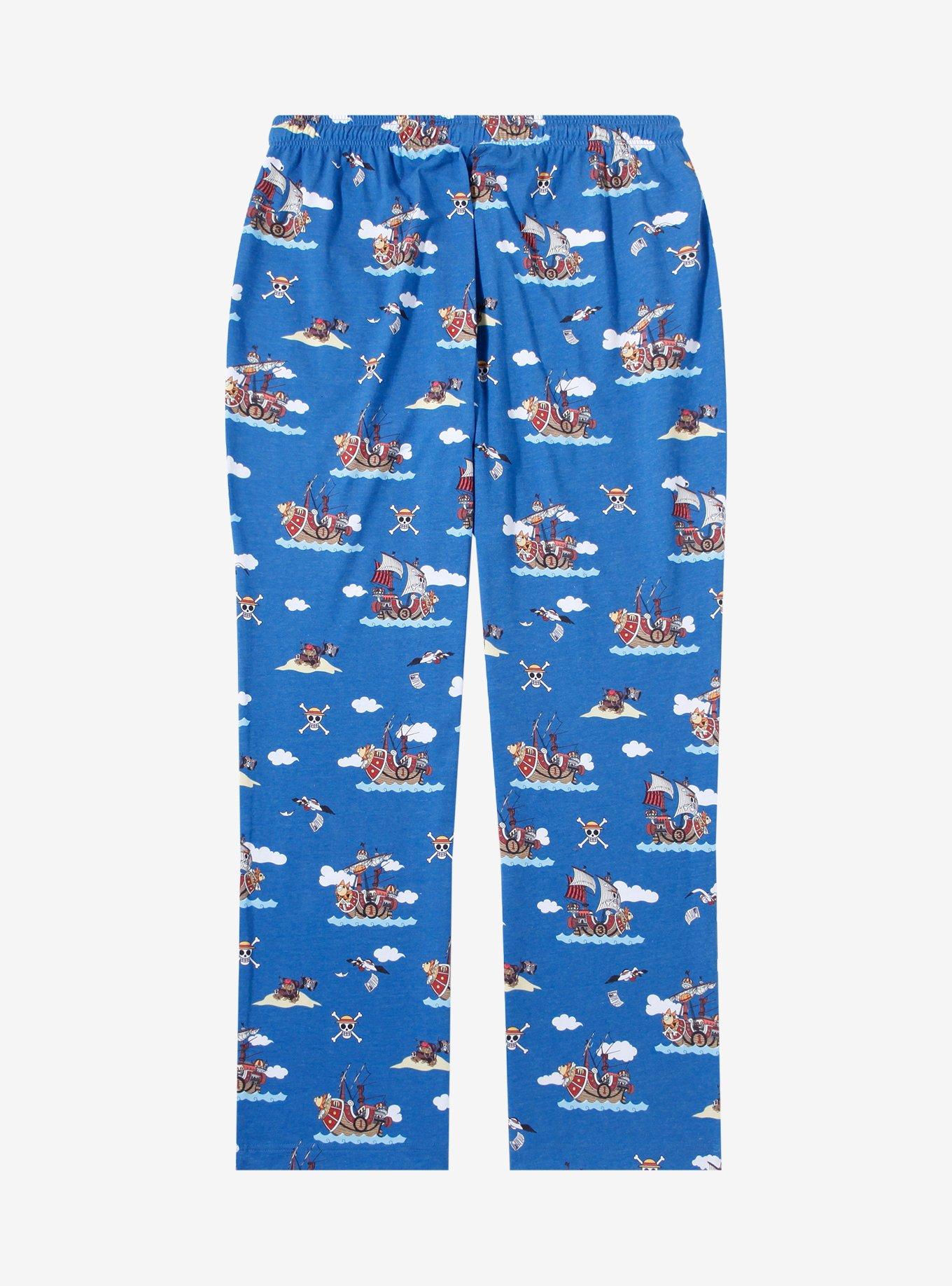 One Piece Scenic Ship Allover Print Sleep Pants — BoxLunch Exclusive, , hi-res