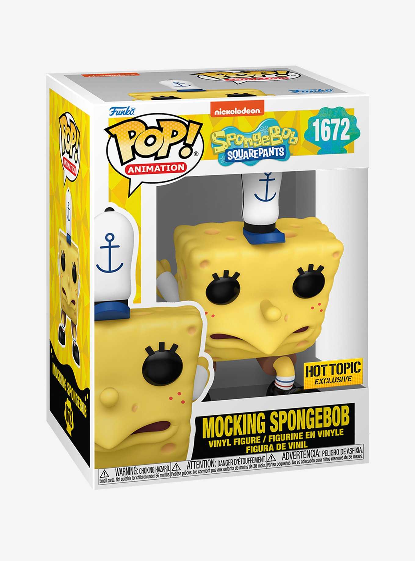 Funko SpongeBob SquarePants Pop! Animation Mocking SpongeBob Vinyl Figure Hot Topic Exclusive, , hi-res