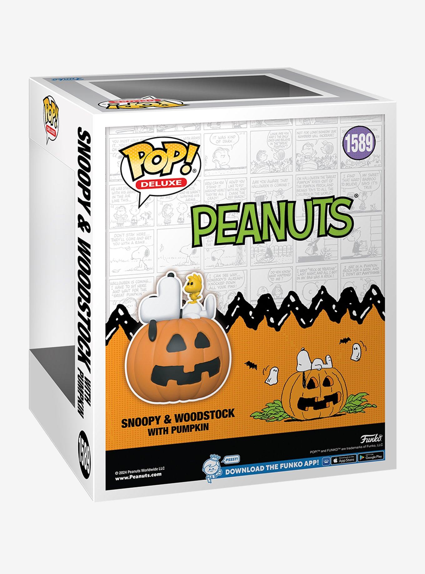 Funko Peanuts Pop! Deluxe Snoopy & Woodstock With Pumpkin Vinyl Figure, , alternate