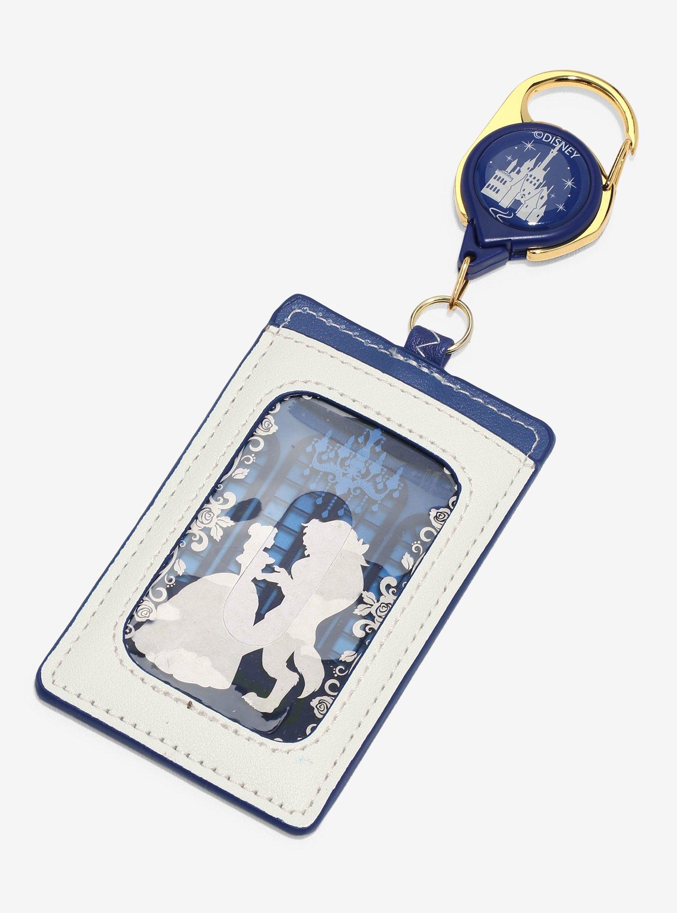 Disney Beauty and the Beast Belle & Beast Silhouettes Retractable Lanyard - BoxLunch Exclusive, , alternate