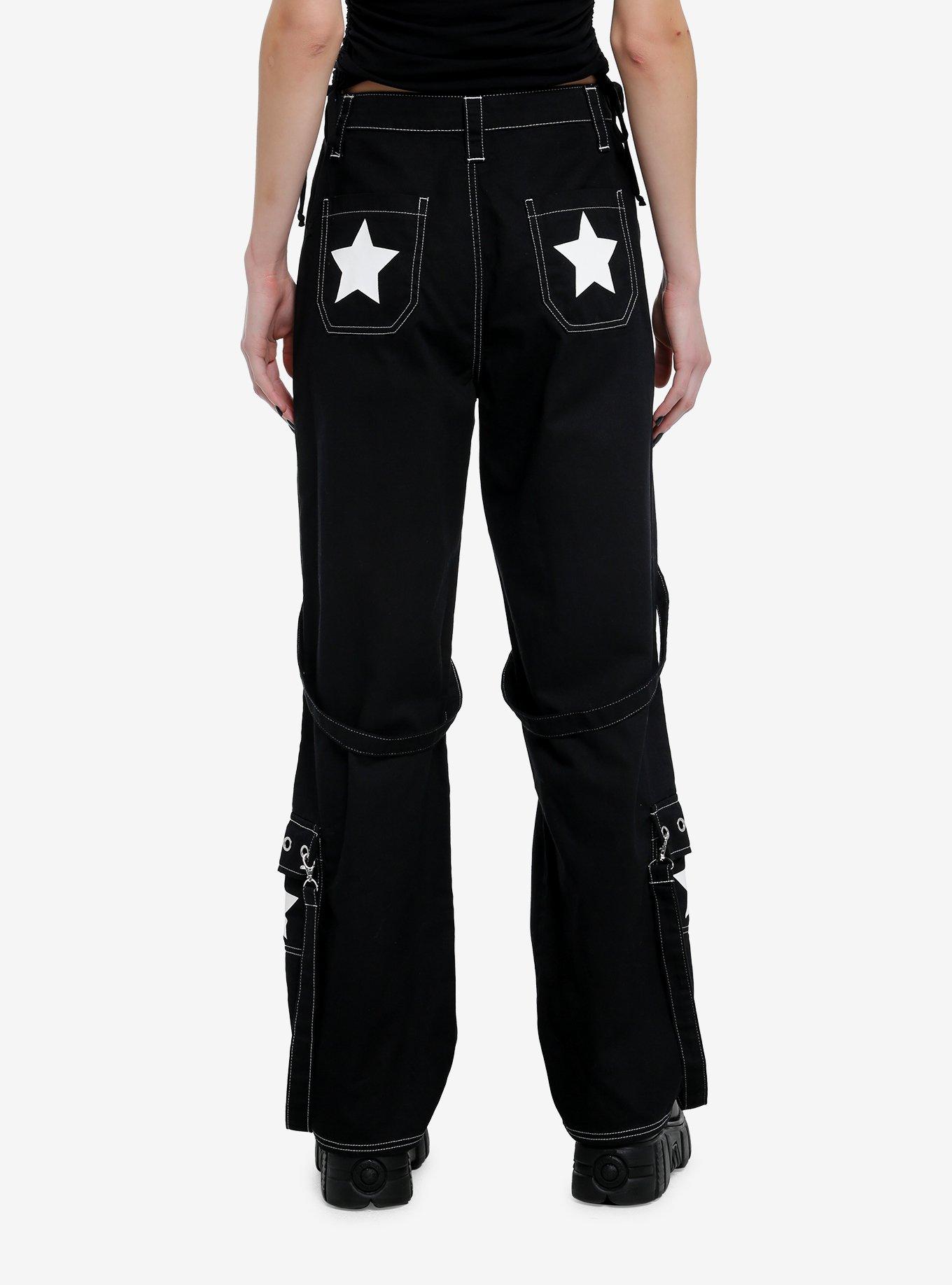 Black Stars & Straps Girls Skate Pants, , alternate