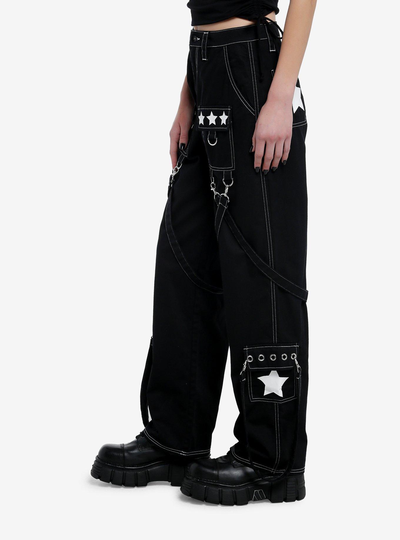Black Stars & Straps Girls Skate Pants, , alternate