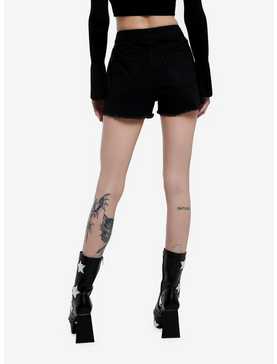 Cosmic Aura Black Buckles & Chains Girls Denim Shorts, , hi-res