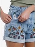 Thorn & Fable Ghost Sunflower Mom Shorts, BROWN, alternate