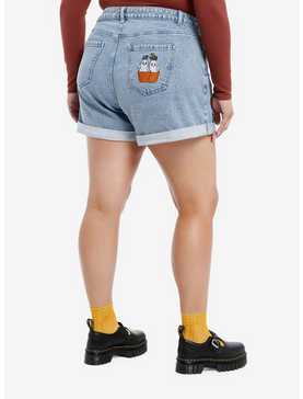 Thorn & Fable Ghost Sunflower Mom Shorts Plus Size, , hi-res