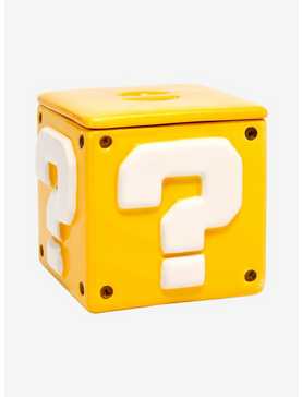Super Mario Question Block Ceramic Storage Jar, , hi-res