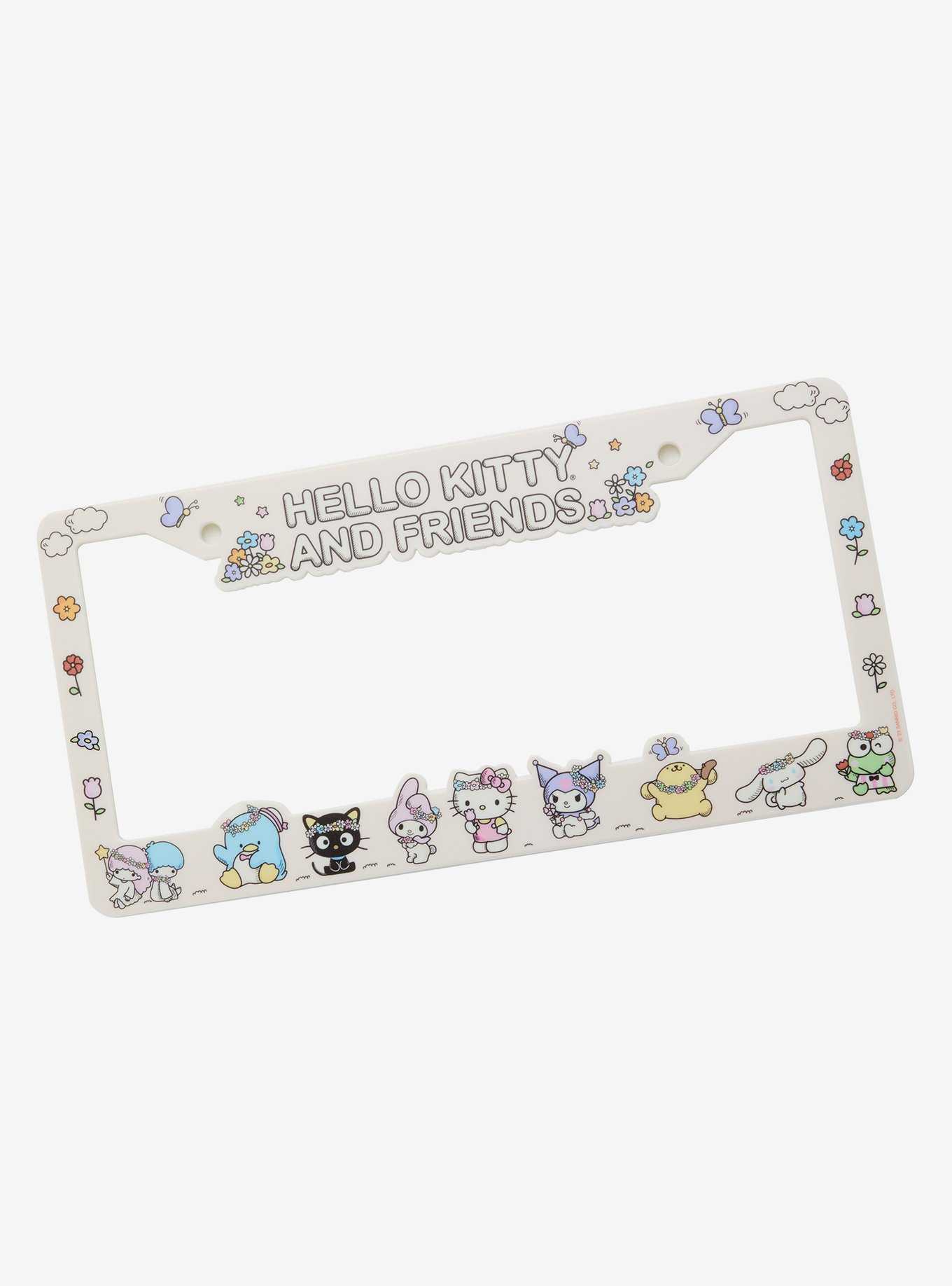 Sanrio Hello Kitty and Friends Flowers Allover Print License Plate Frame - BoxLunch Exclusive, , hi-res