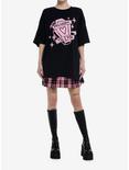 Delusion 'Til I Die Coffin Girls Oversized T-Shirt, PINK, alternate