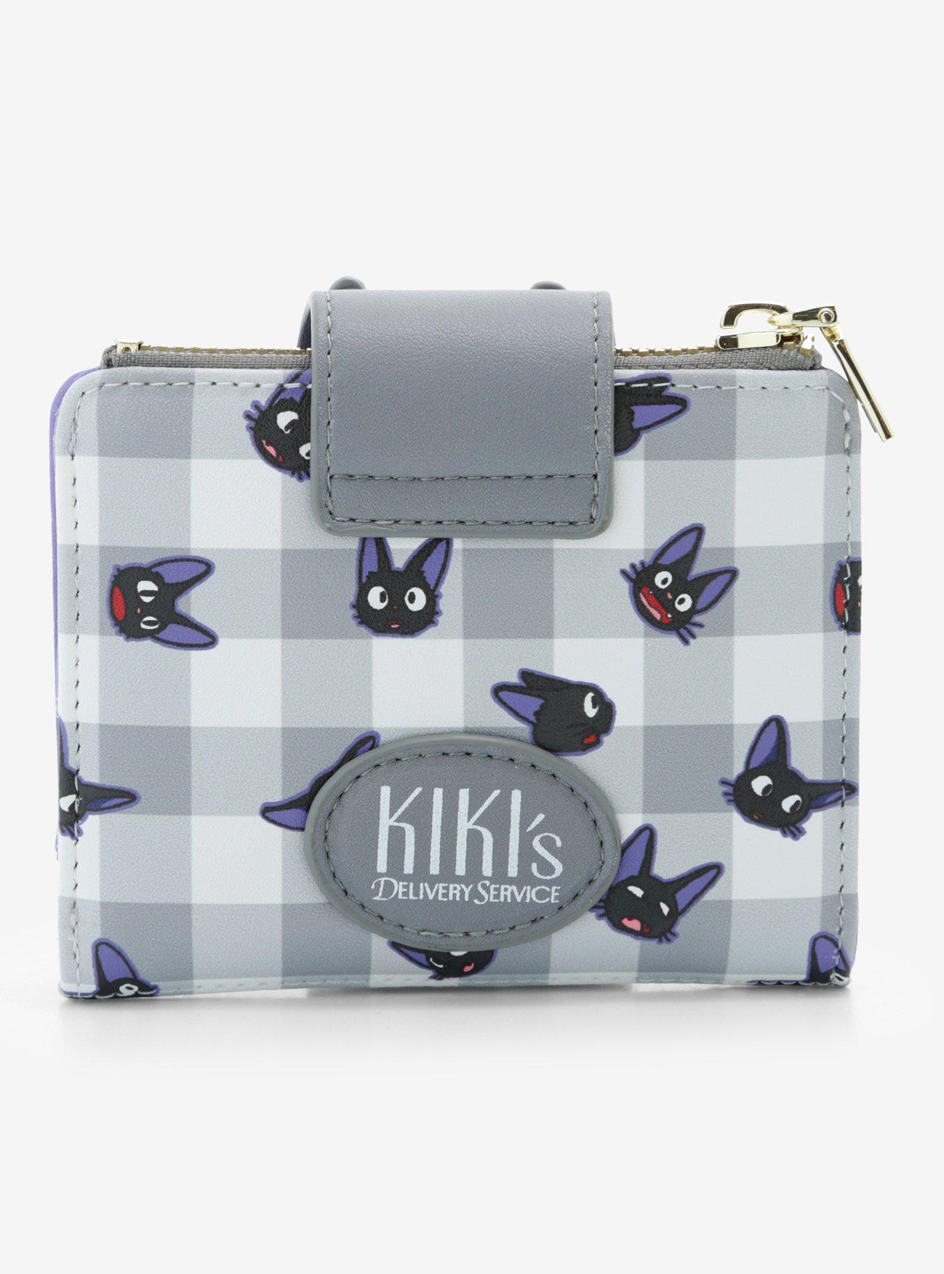 Her Universe Studio Ghibli® Kiki's Delivery Service Jiji Gingham Mini Wallet, , alternate