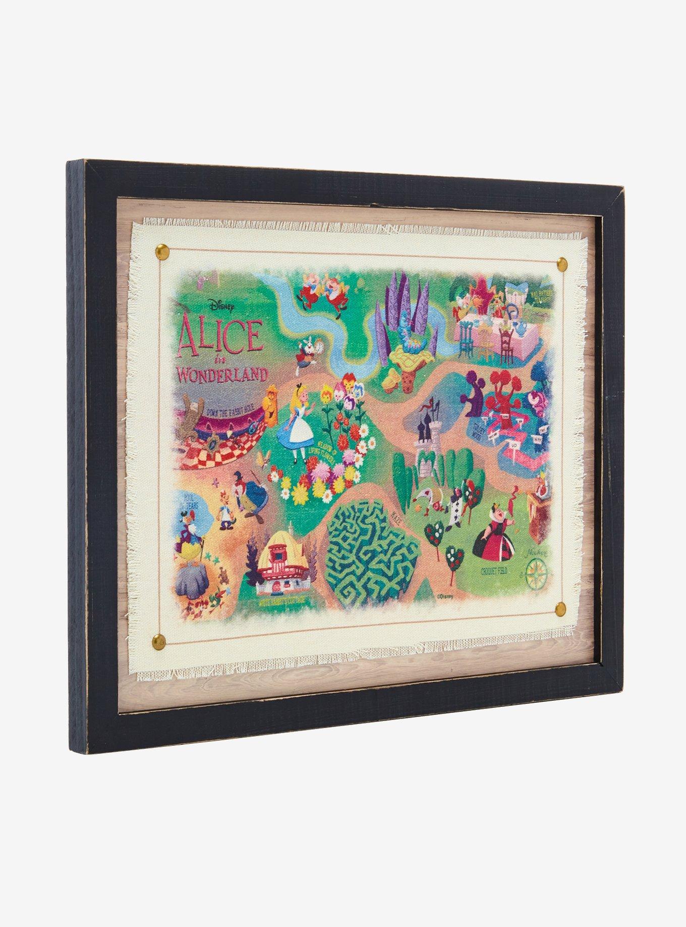 Disney Alice In Wonderland Map Framed Wall Art, , alternate