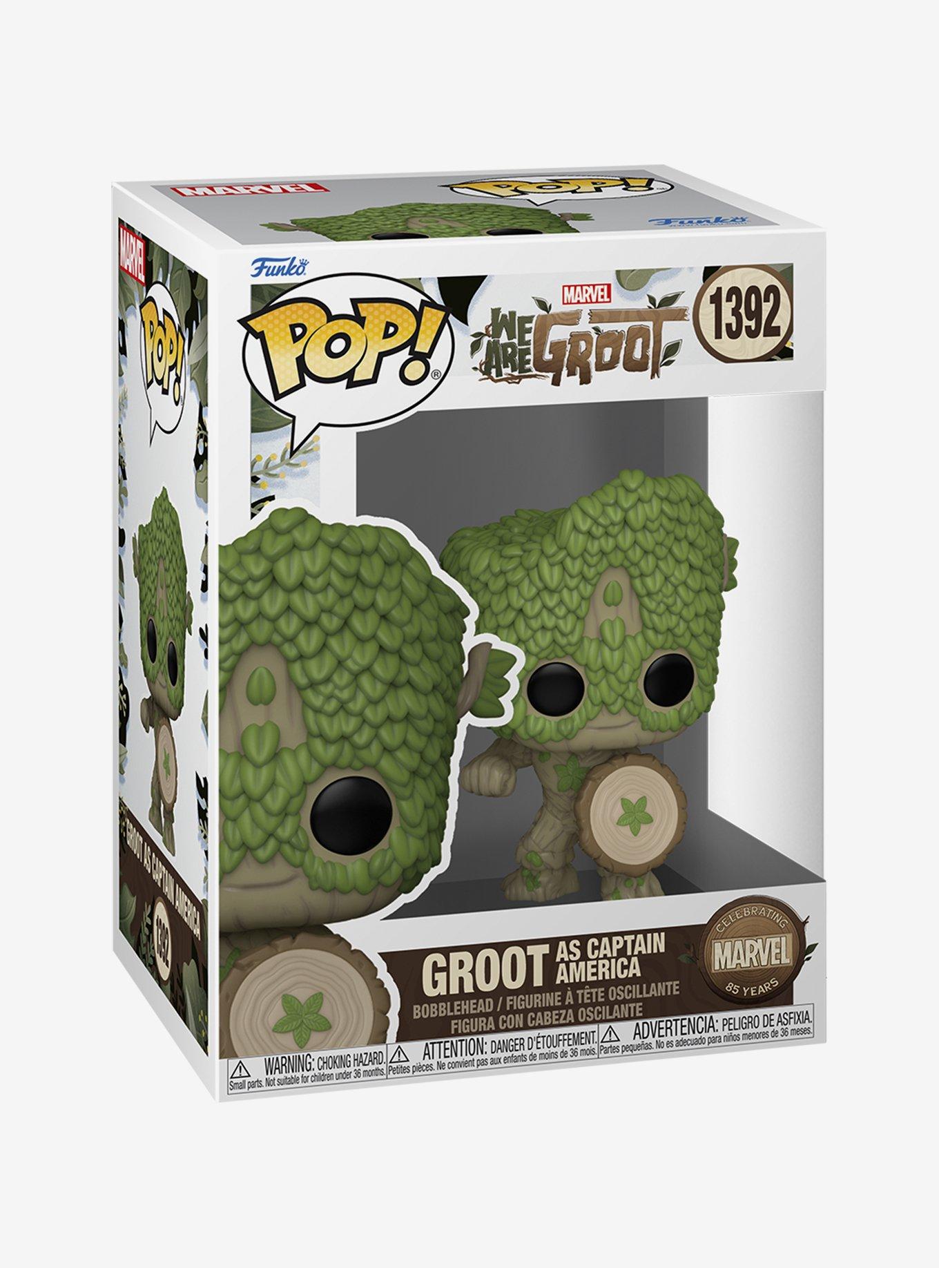 Funko Pop! Marvel 85th Anniversary We Are Groot Groot as Captain America Vinyl Bobblehead Figure, , alternate