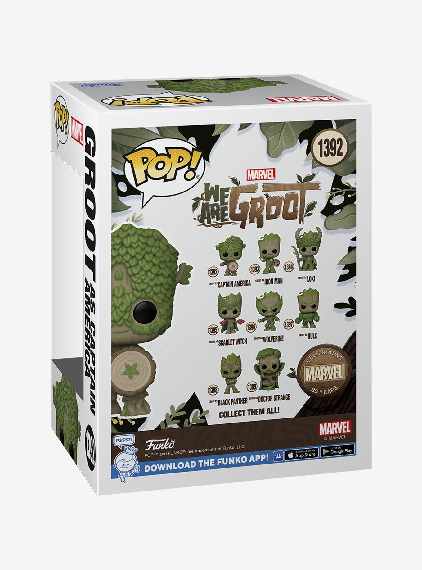 Funko Pop! Marvel 85th Anniversary We Are Groot Groot as Captain America Vinyl Bobblehead Figure, , alternate