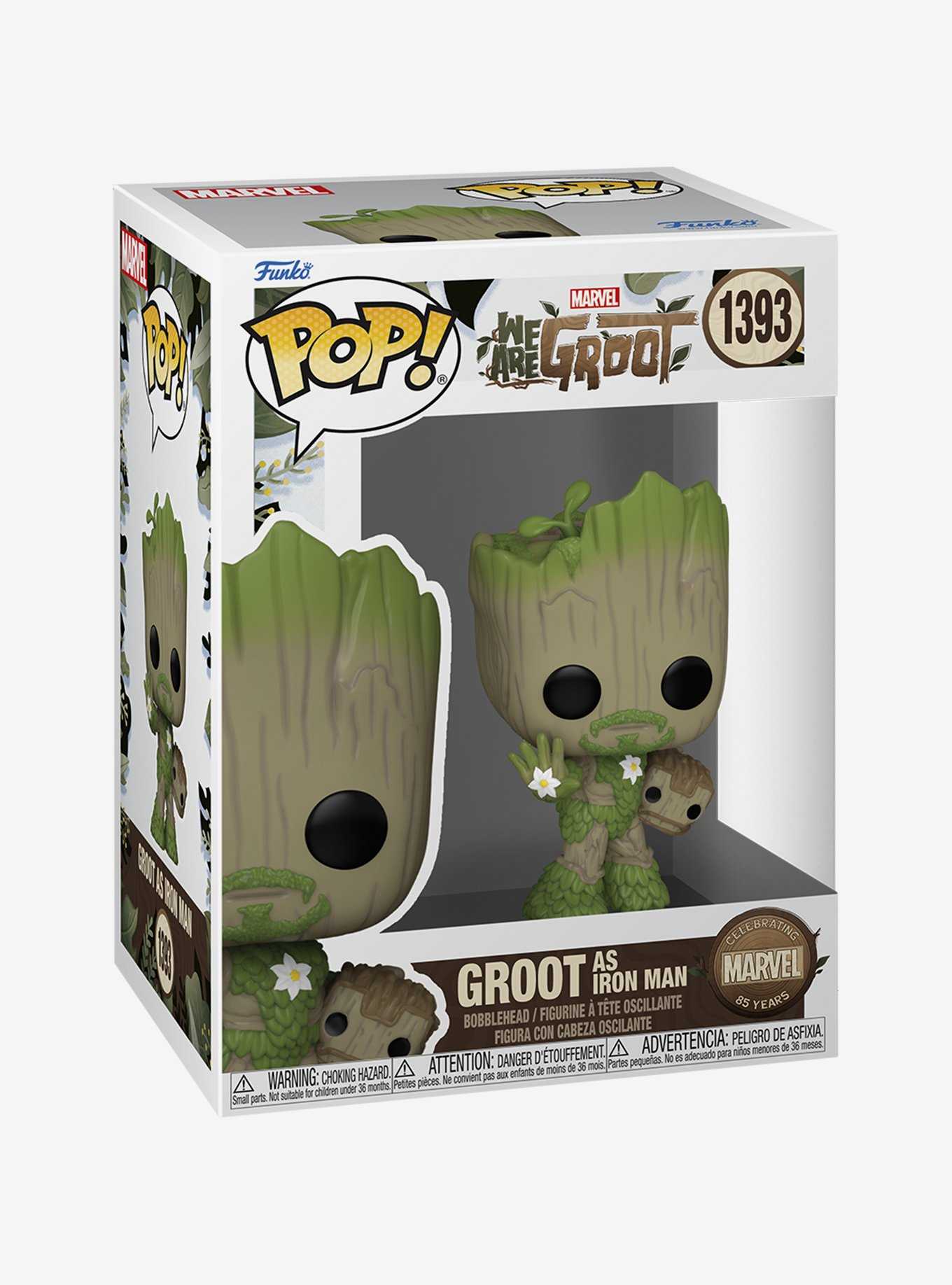 Funko Pop! Marvel 85th Anniversary We Are Groot Groot as Iron Man Vinyl Bobblehead Figure, , hi-res