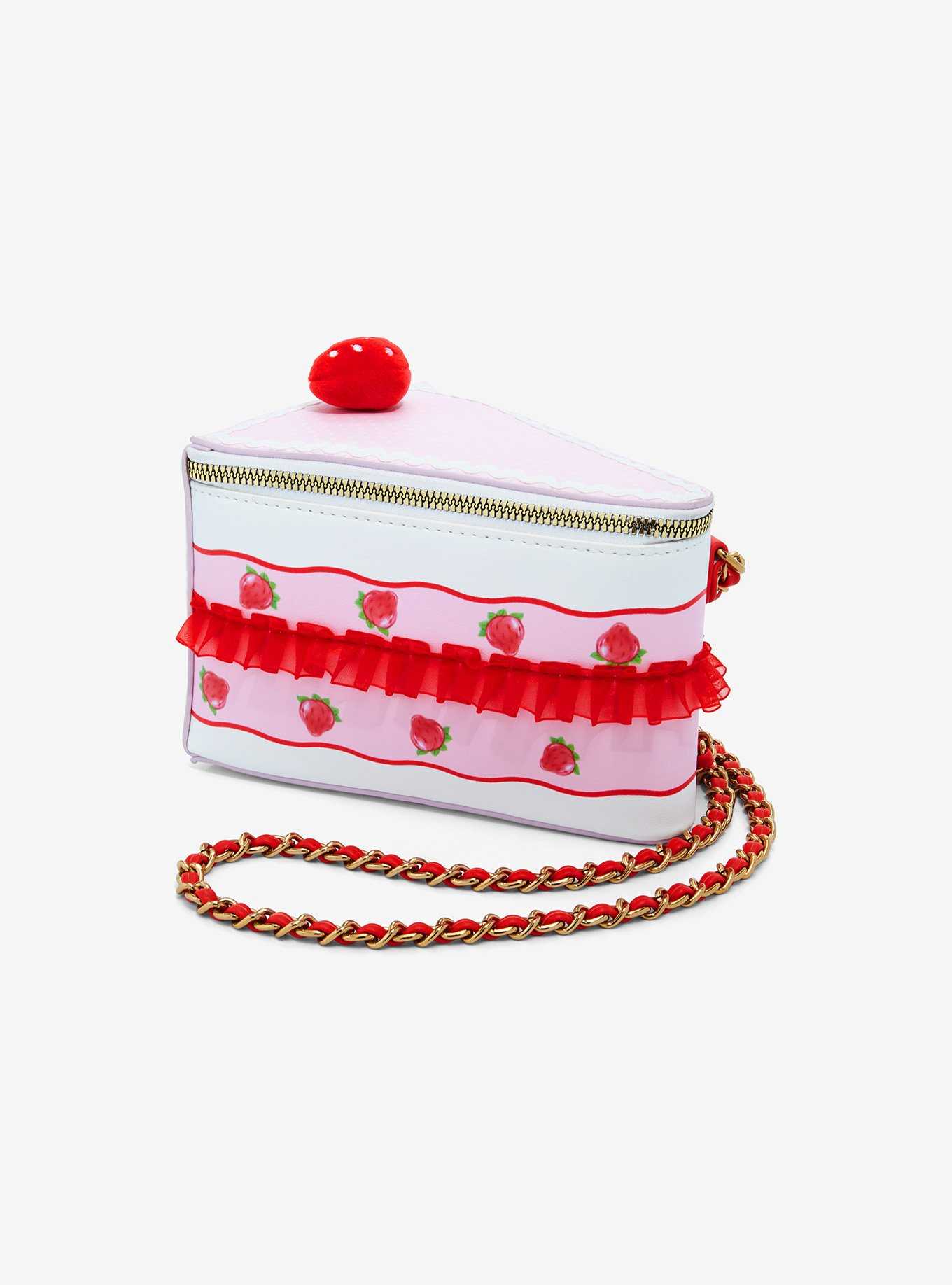 Strawberry Shortcake Cake Slice Figural Crossbody Bag, , hi-res