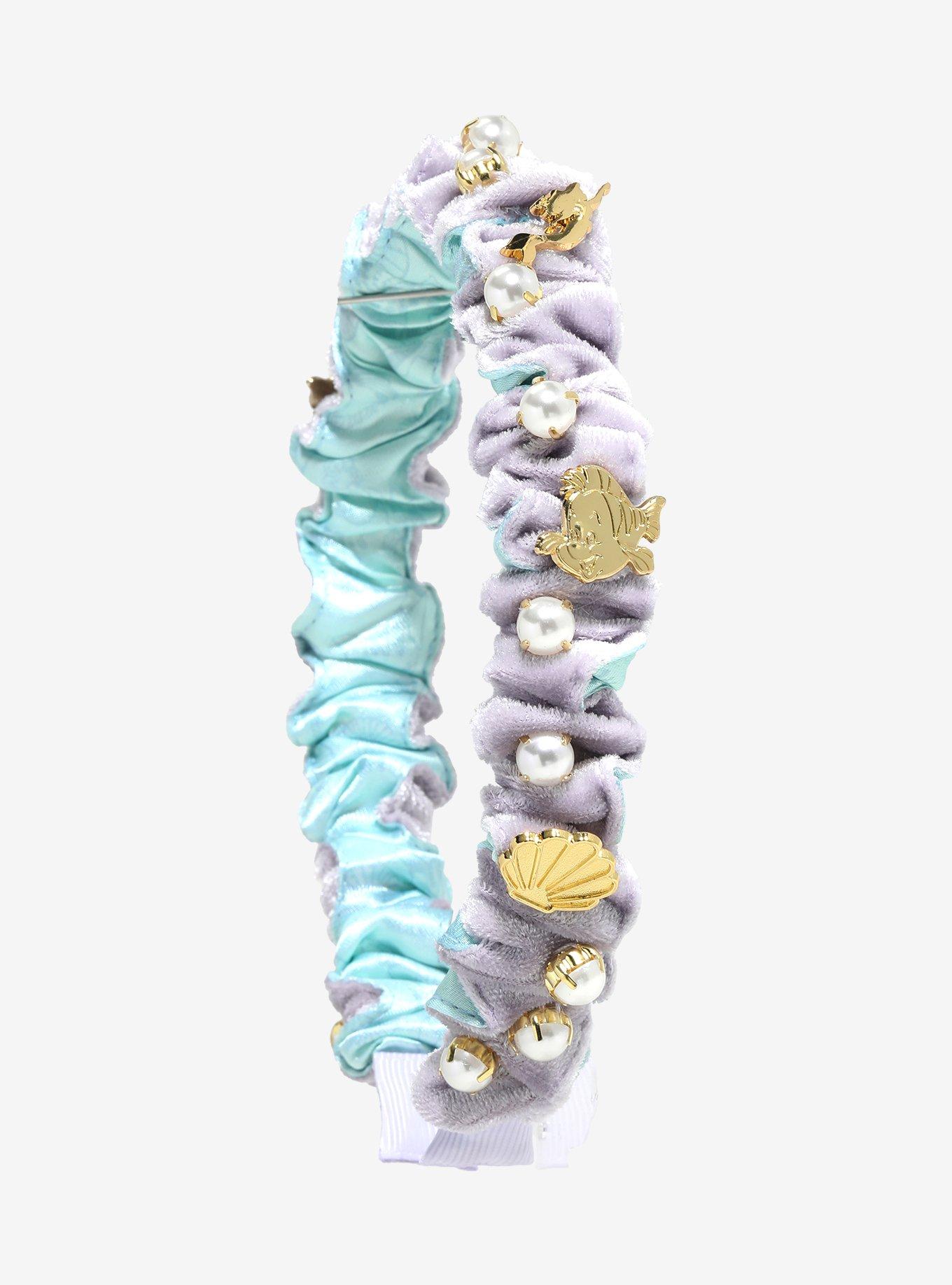 Disney The Little Mermaid Ariel Pearl Velvet Headband &mdash; BoxLunch Exclusive, , alternate