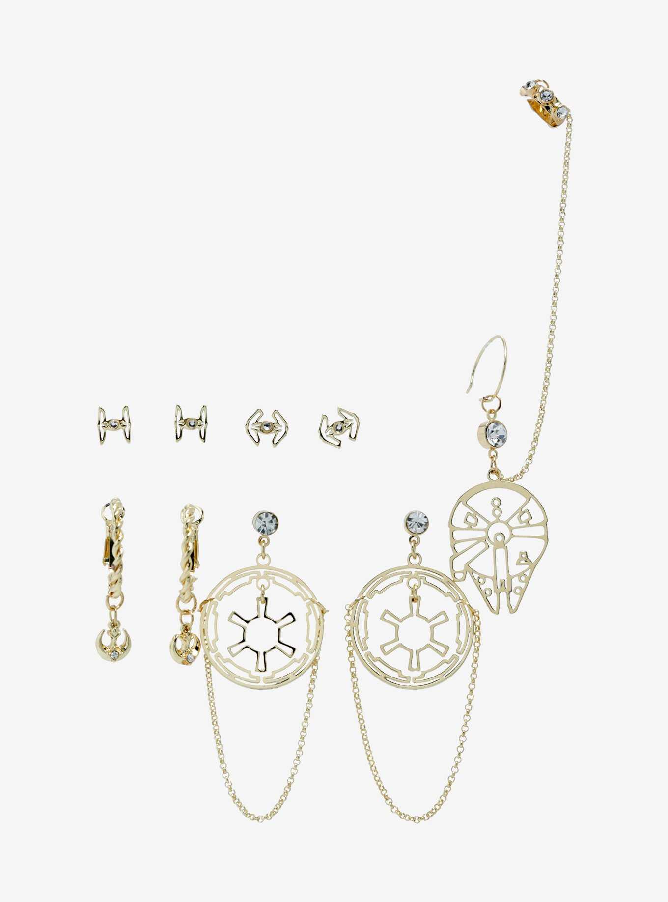 Star Wars Gold Icons Earring Set - BoxLunch Exclusive, , hi-res