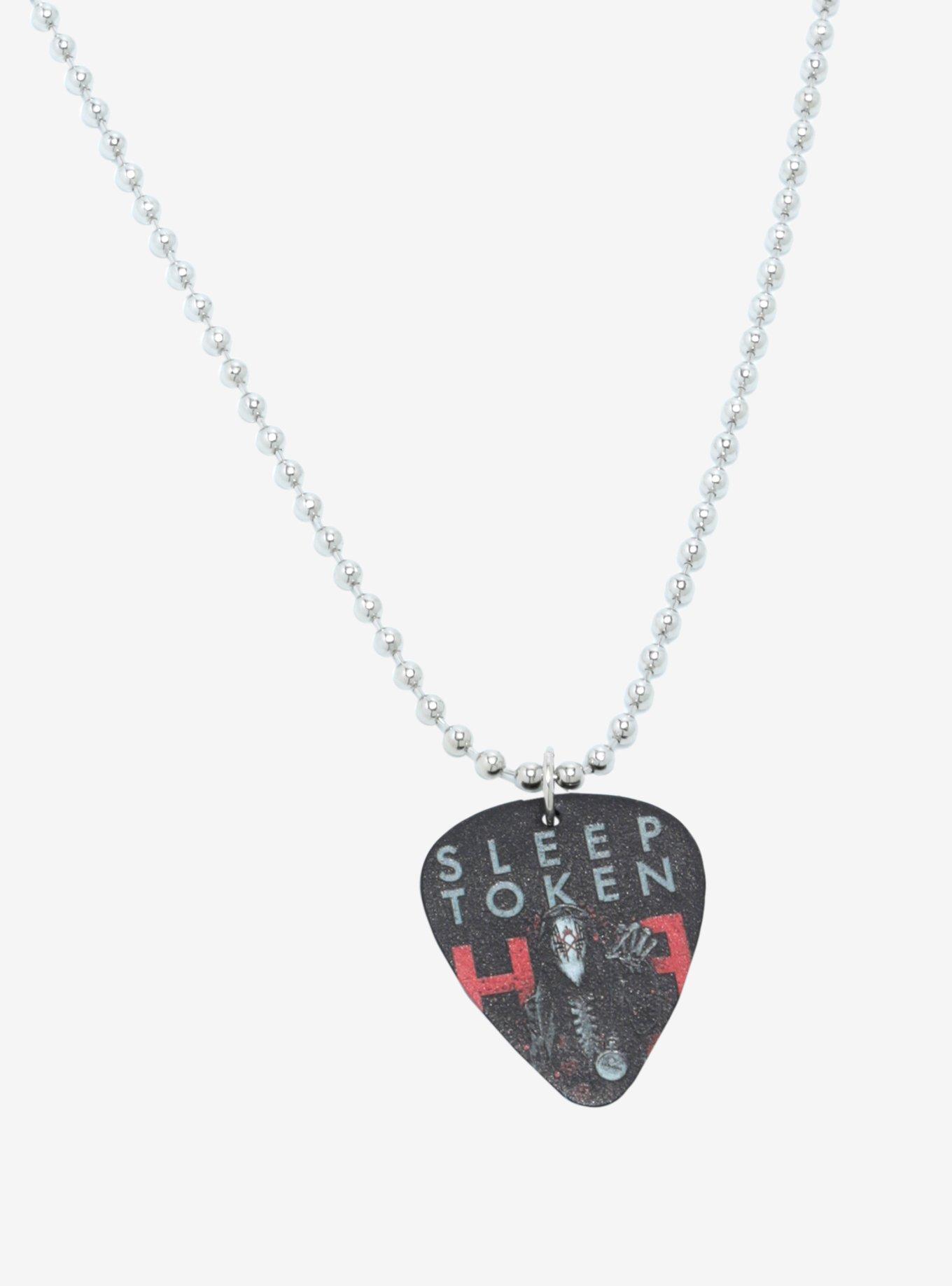 Sleep Token Guitar Pick Ball Chain Necklace, , alternate