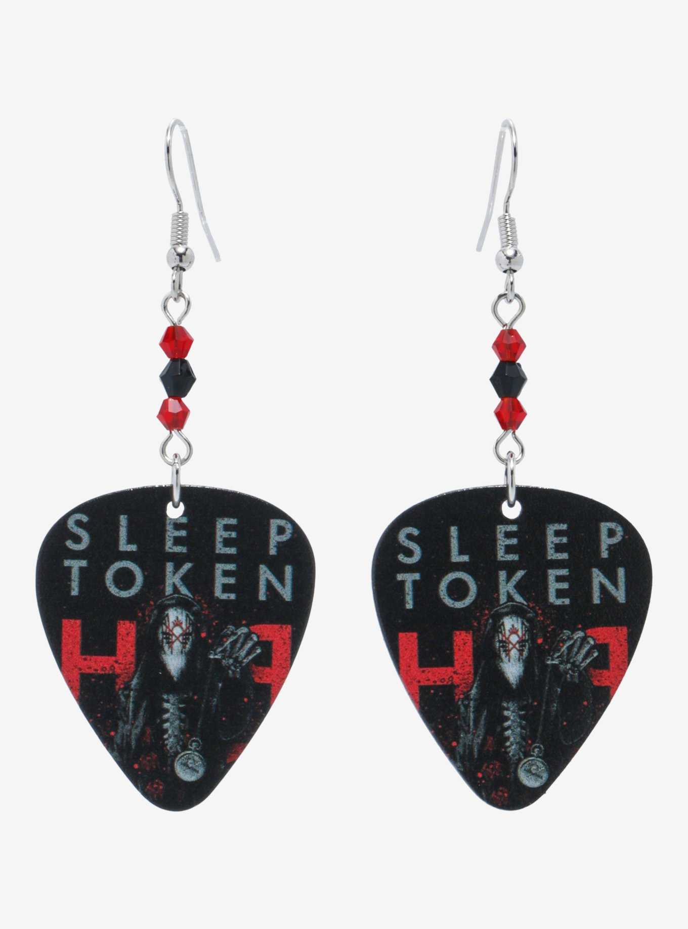 Sleep Token Guitar Pick Earrings, , hi-res