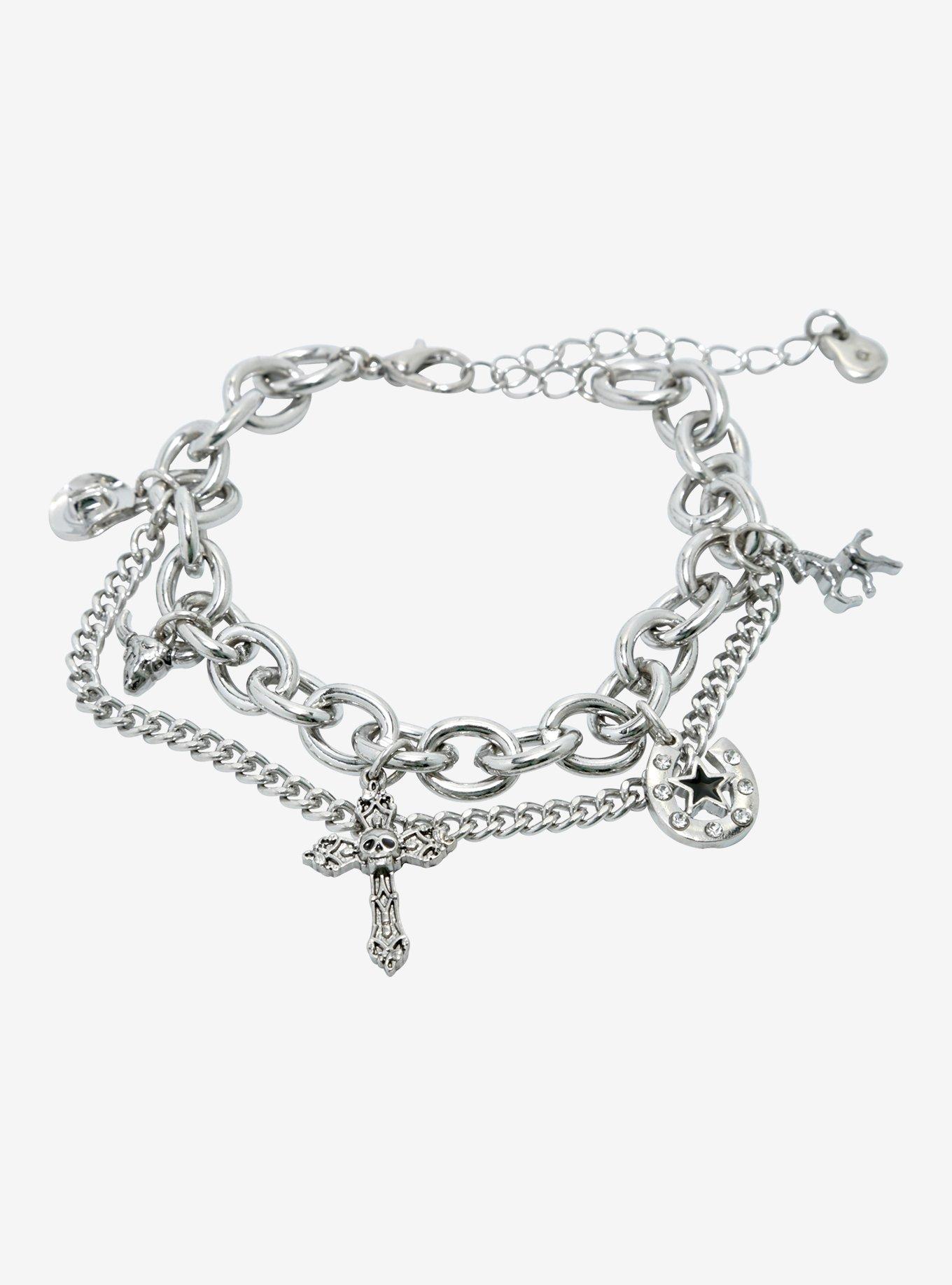 Social Collision Gothic Cowboy Charm Bracelet, , alternate