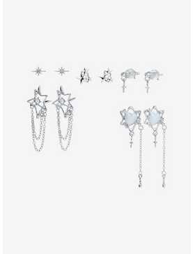 Thorn & Fable Star Heart Planet Drop Earring Set, , hi-res