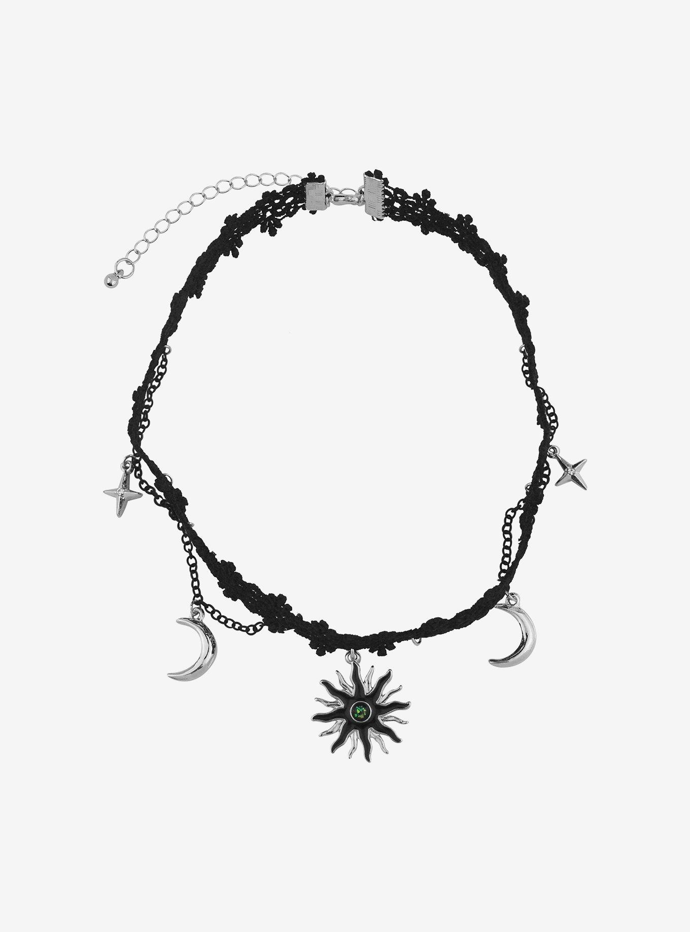 Cosmic Aura Black Lace Celestial Choker, , hi-res