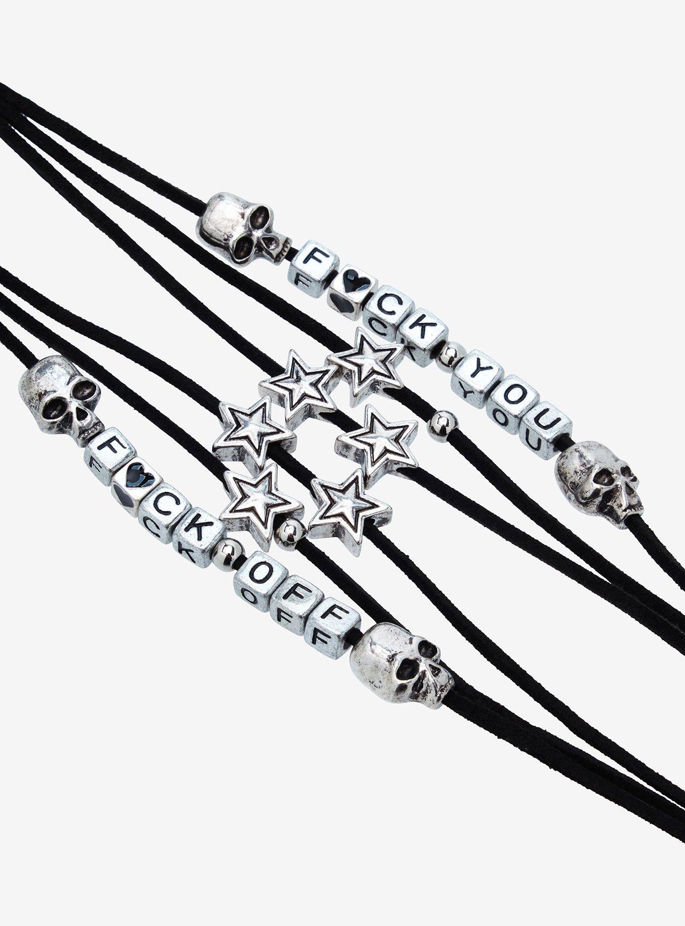 Social Collision F*ck You & F*ck Off Best Friend Bracelet Set, , alternate