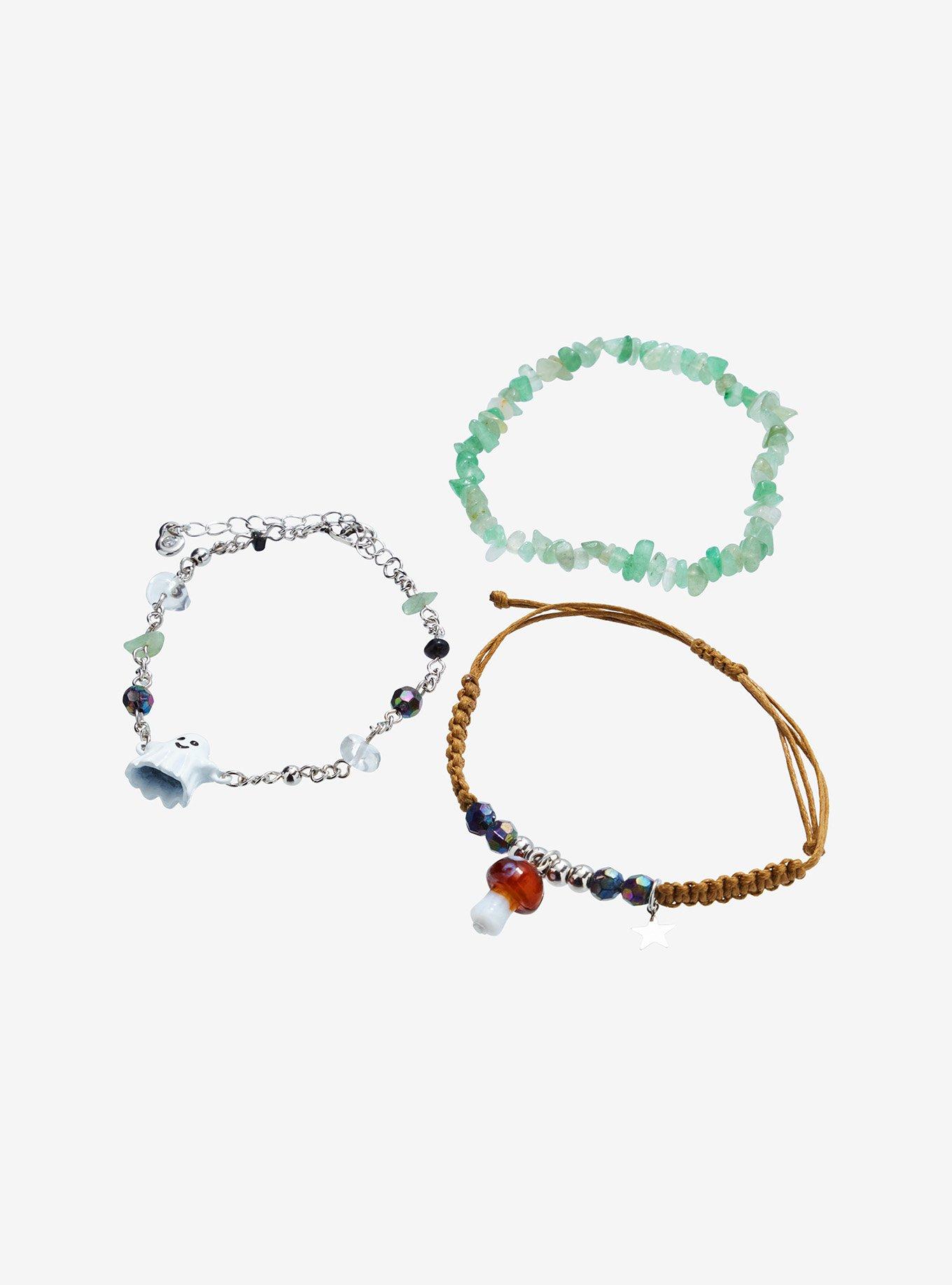 Thorn & Fable Ghost Mushroom Bracelet Set