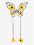Thorn & Fable Sunflower Butterfly Chain Claw Hair Clip, , alternate
