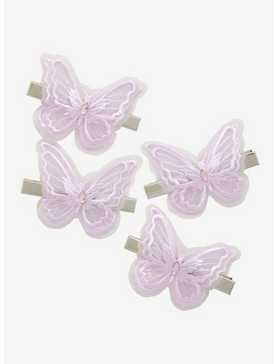 Sweet Society Pink Mesh Butterfly Hair Clip Set, , hi-res