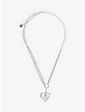 Social Collision® Star Drippy Heart Chain Necklace, , hi-res