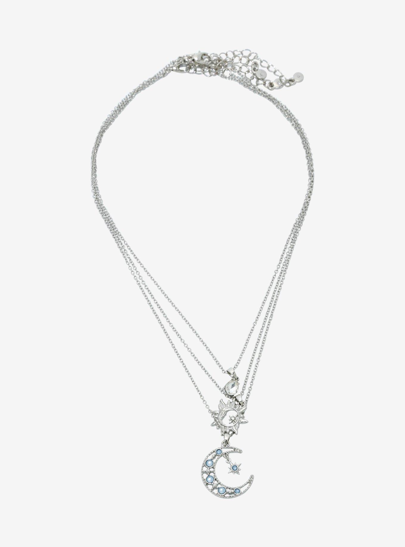 Cosmic Aura Blue Moon Celestial Necklace Set, , alternate