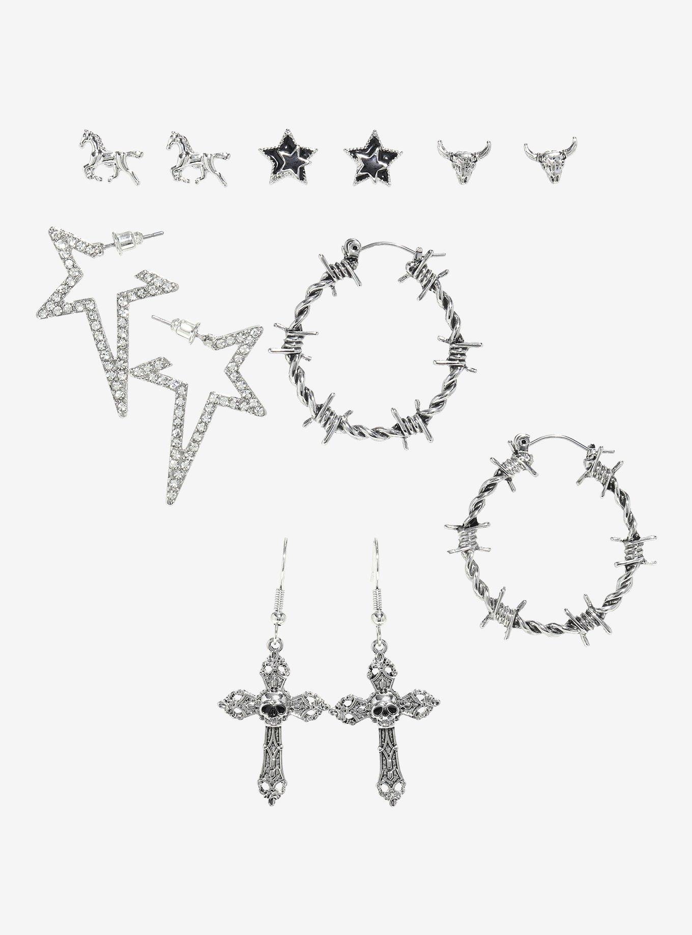 Social Collision Goth Cowboy Earring Set, , hi-res