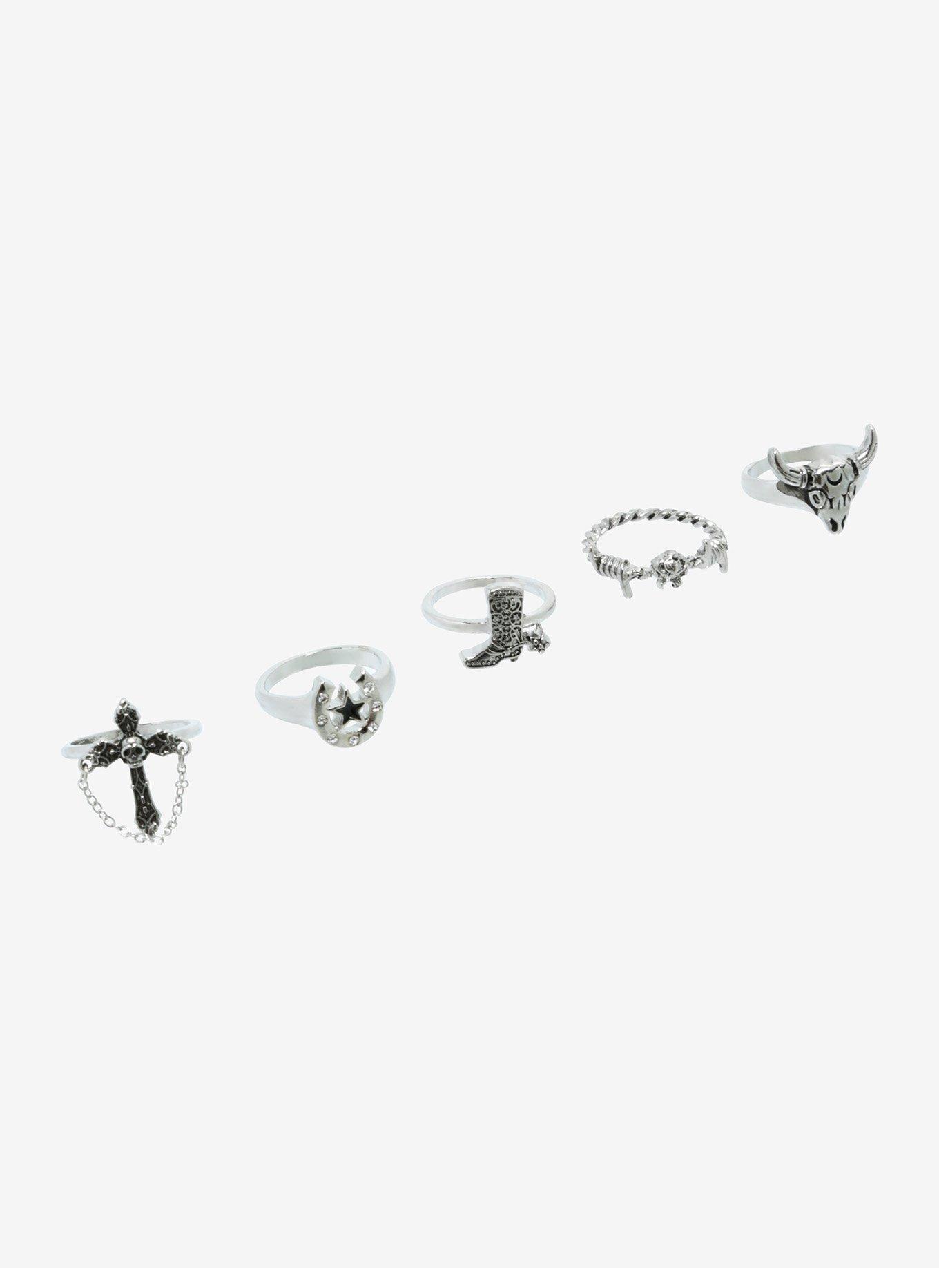 Social Collision® Gothic Western Ring Set, , hi-res
