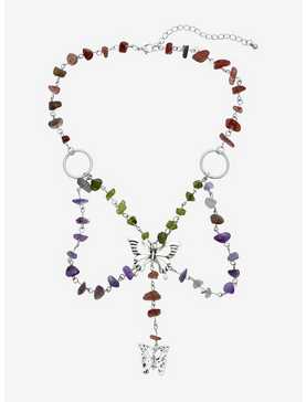 Thorn & Fable Butterfly Colorful Stone Necklace, , hi-res