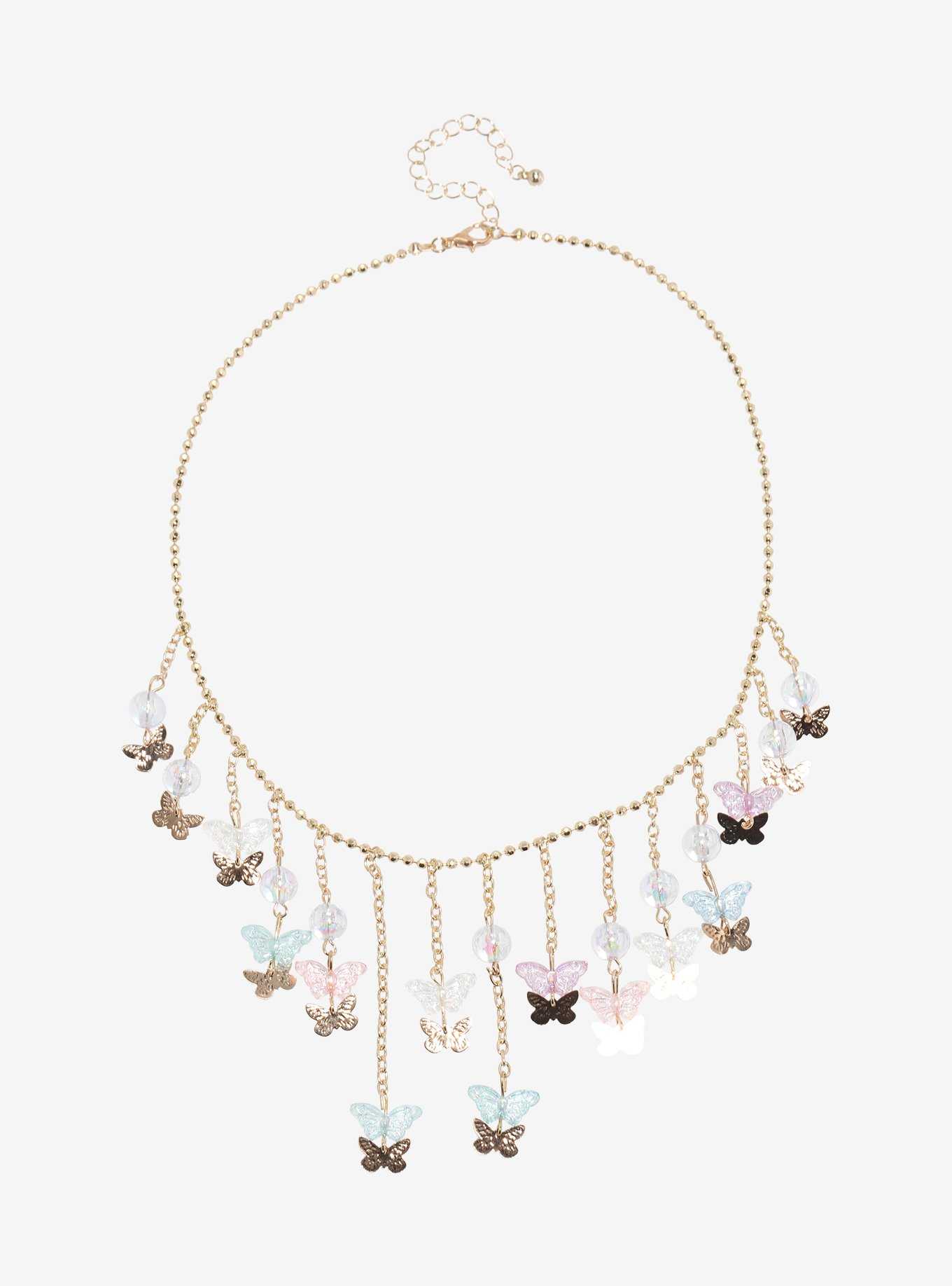 Thorn & Fable Dangling Butterfly Necklace, , hi-res