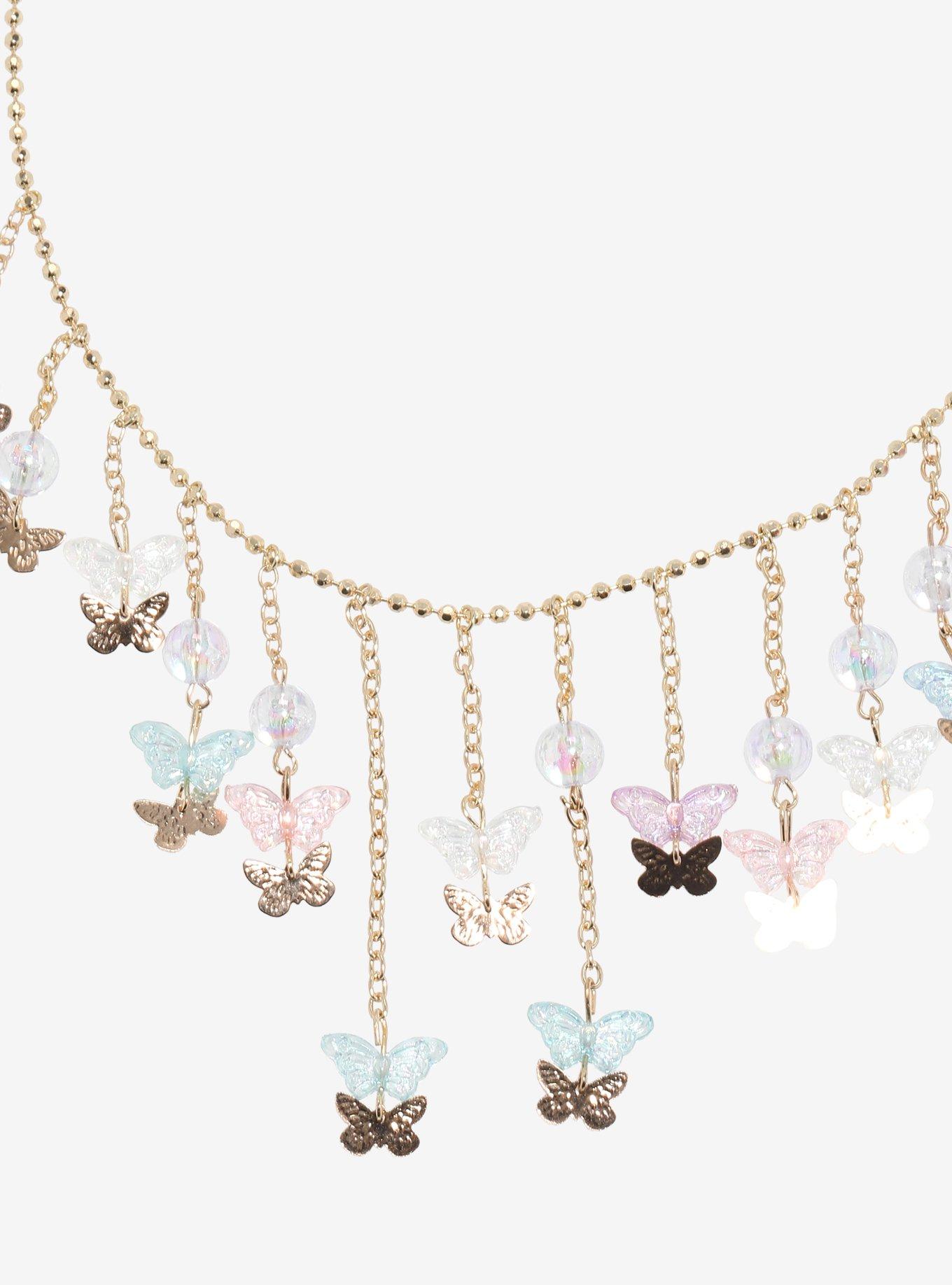 Thorn & Fable Dangling Butterfly Necklace, , alternate
