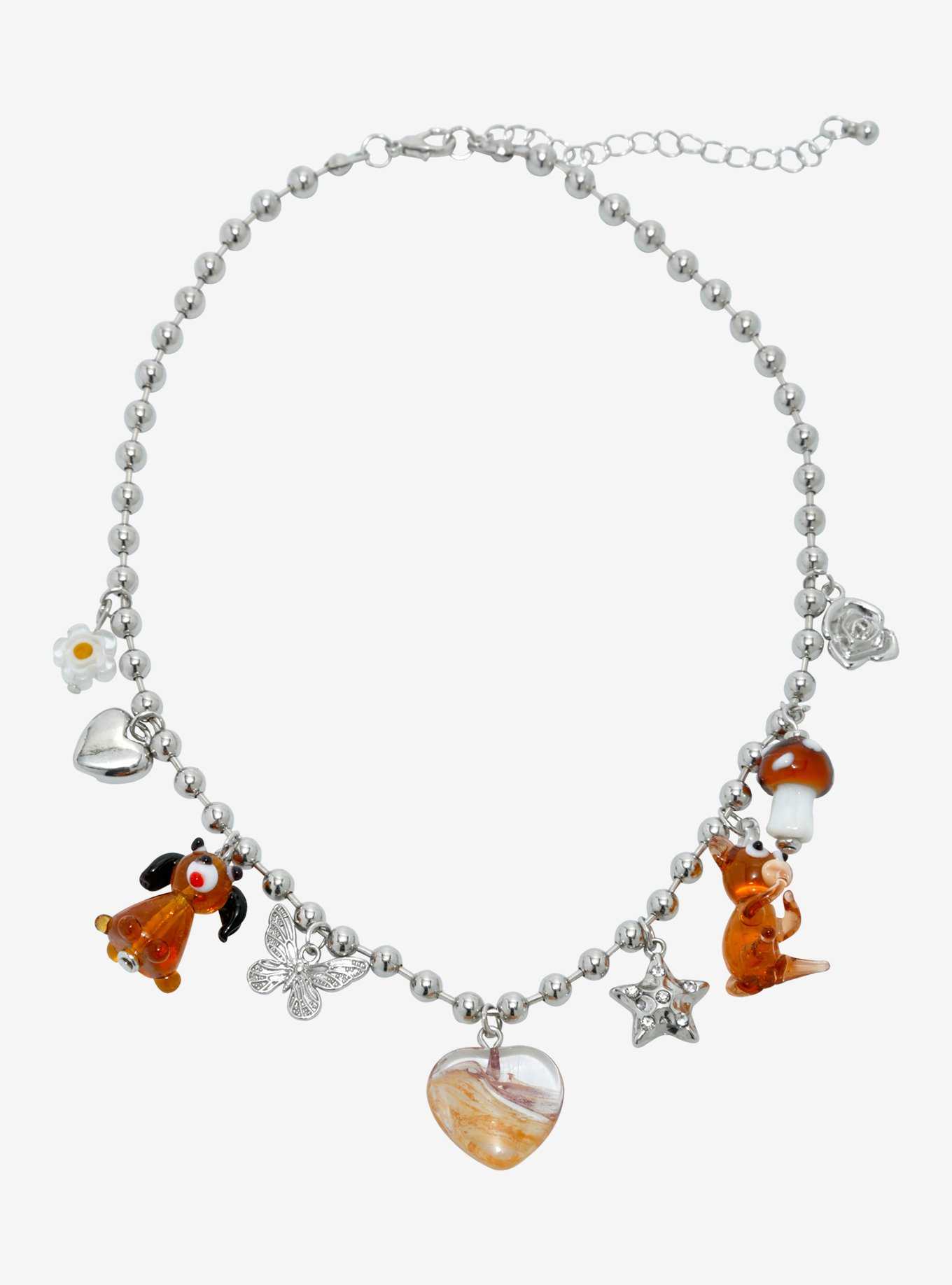 Sweet Society Glass Animal Charm Necklace, , hi-res