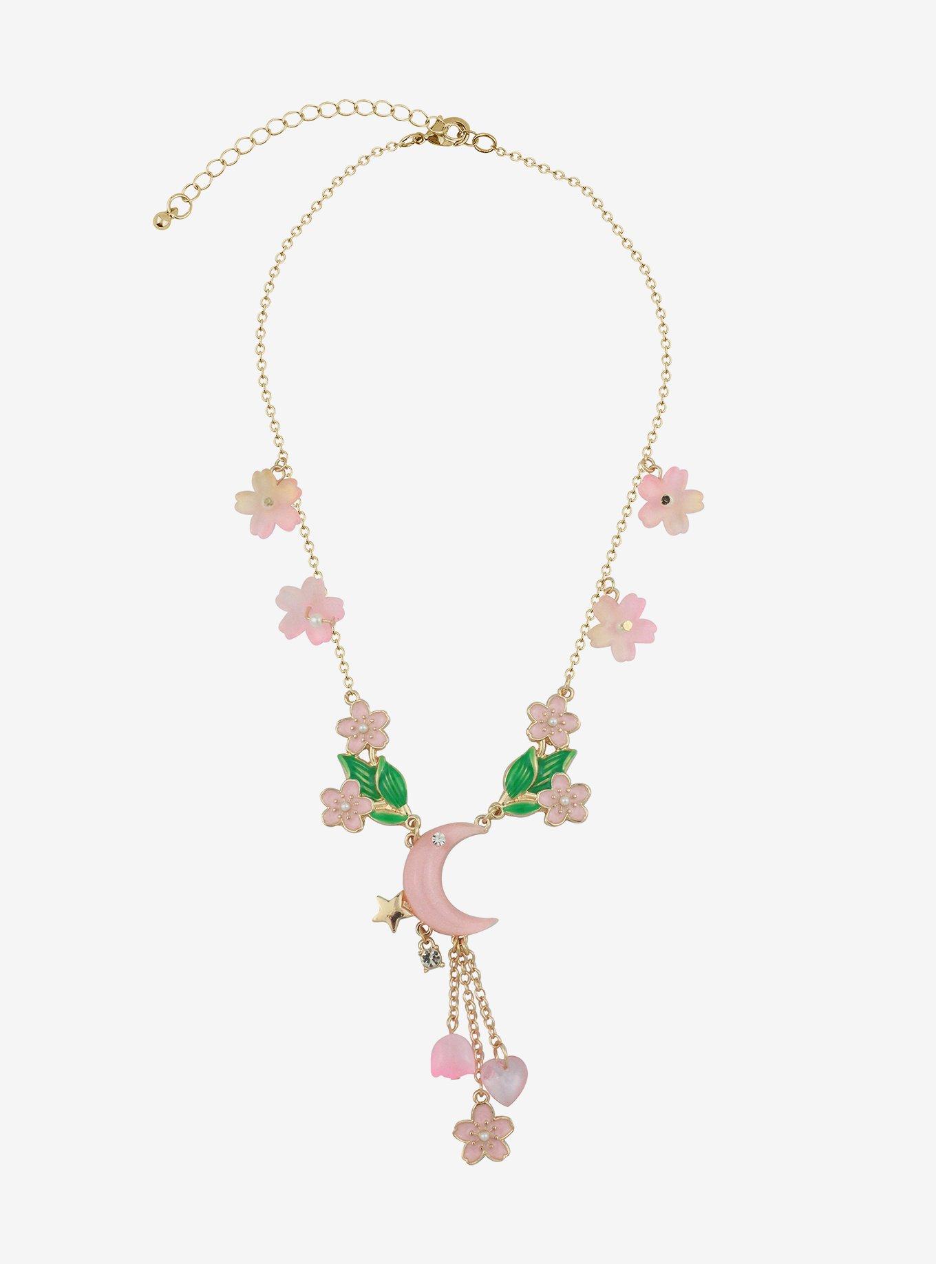 Sakura Flower Moon Necklace, , alternate